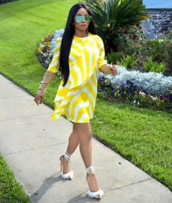 Popular OAP, Toke Makinwa Looks Colourful In New Photos